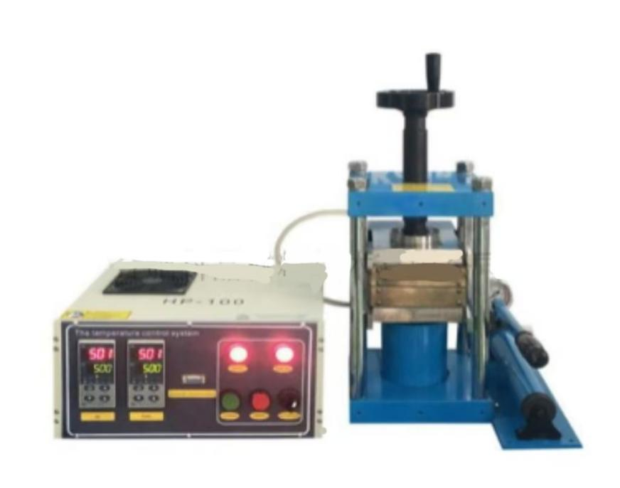 JKZC-RY24T 型750℃&24T小型平板熱壓機(jī) (135x135 mm,上下板獨(dú)立控溫)